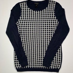 Ann Taylor Grid Sweater